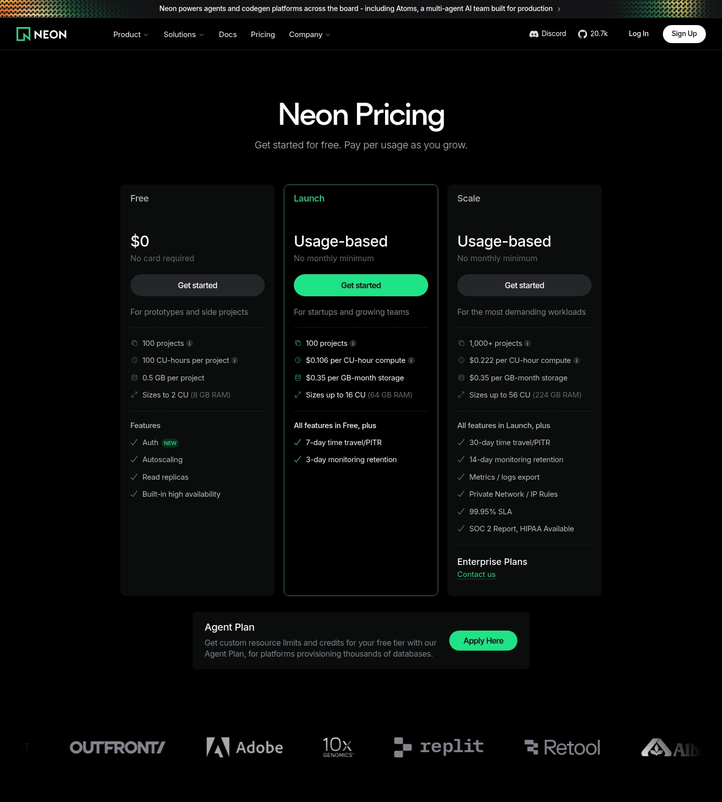 Saaspo | Neon Pricing Page