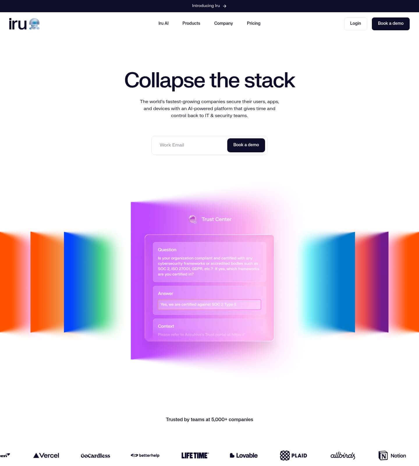 Saaspo | Iru Landing Page