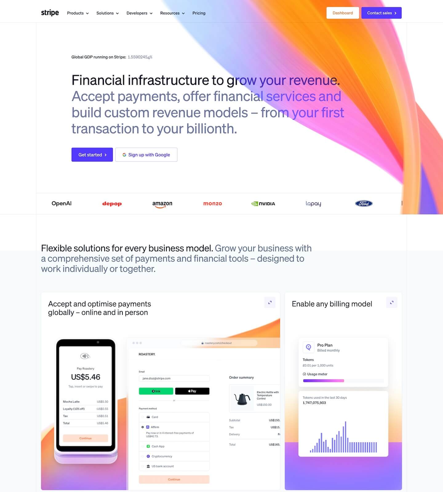 Saaspo | Stripe Landing Page