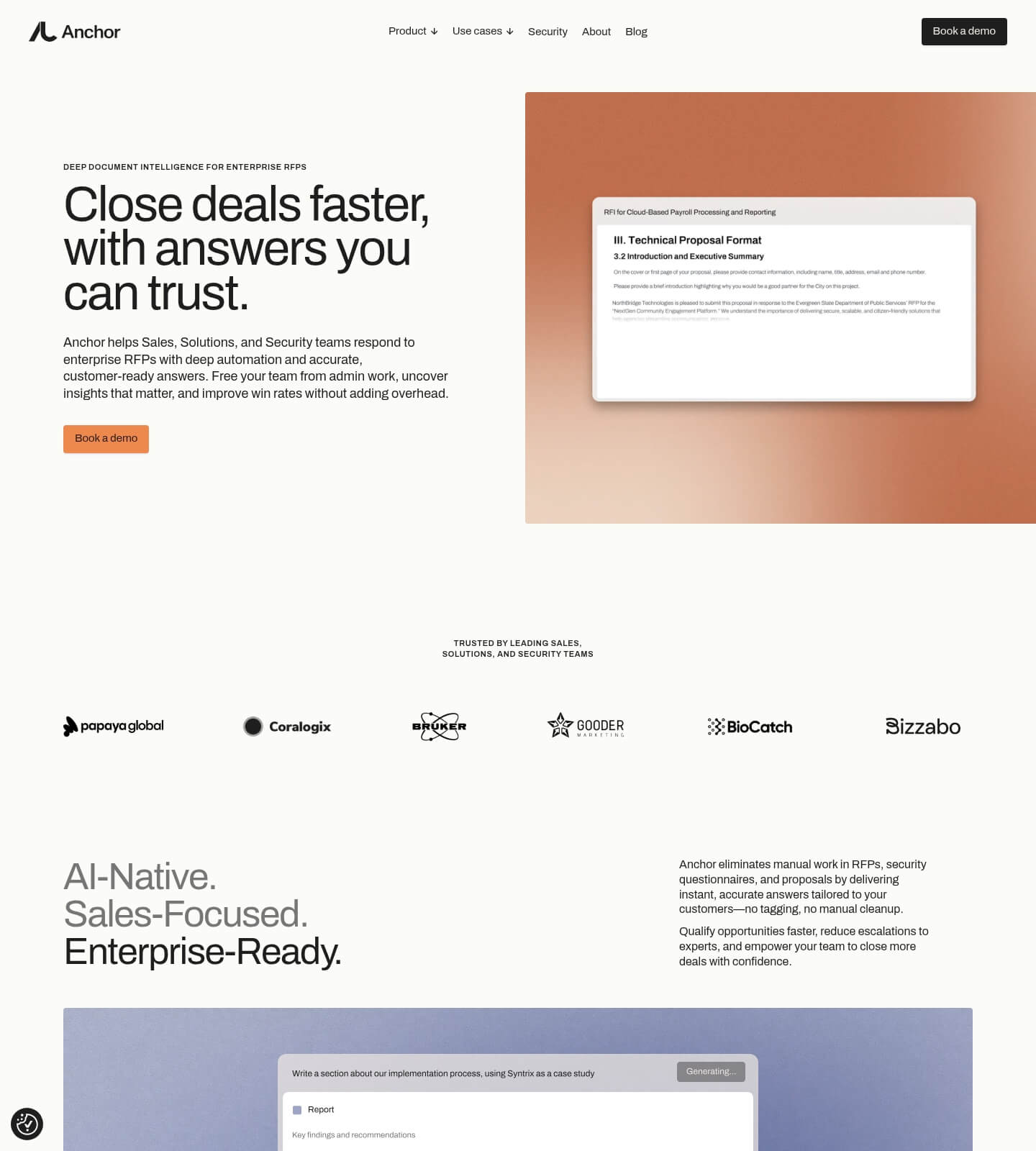 Saaspo | Anchor AI Landing Page