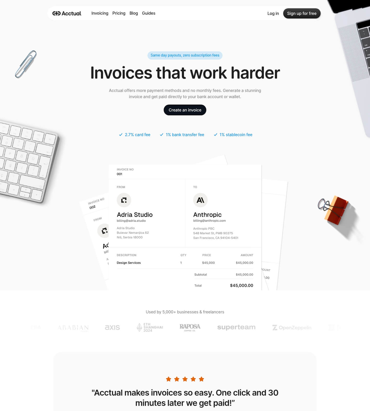 acctual.com website preview