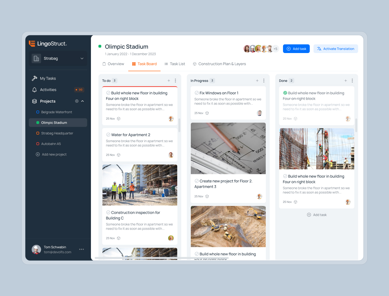 Website header with orange gradient promoting Salesforce services offering custom development and integration.
