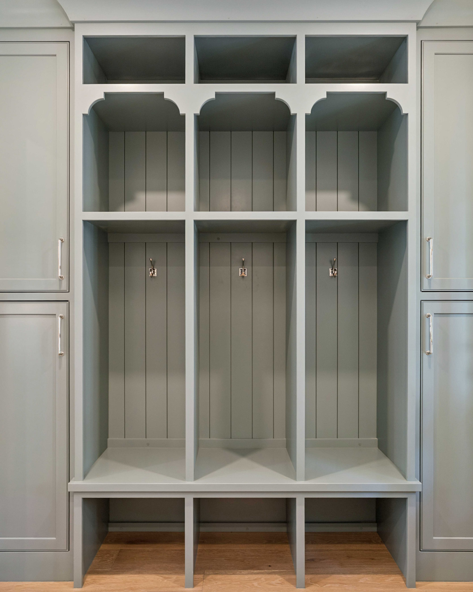 Moss Grove, Flanagan Development, St. Simons Island: mudroom cubbies