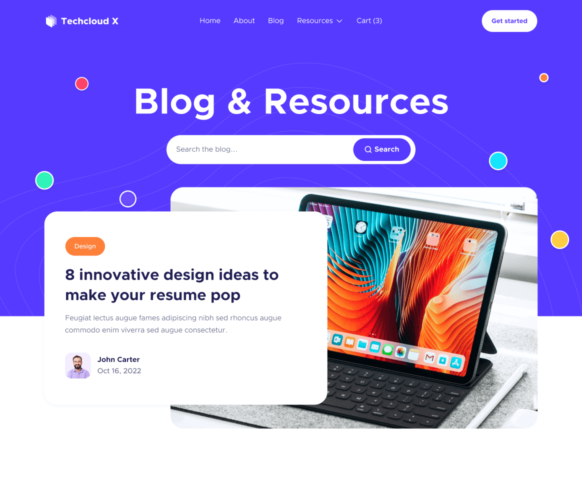 Blog V1 - Techcloud X Webflow Template