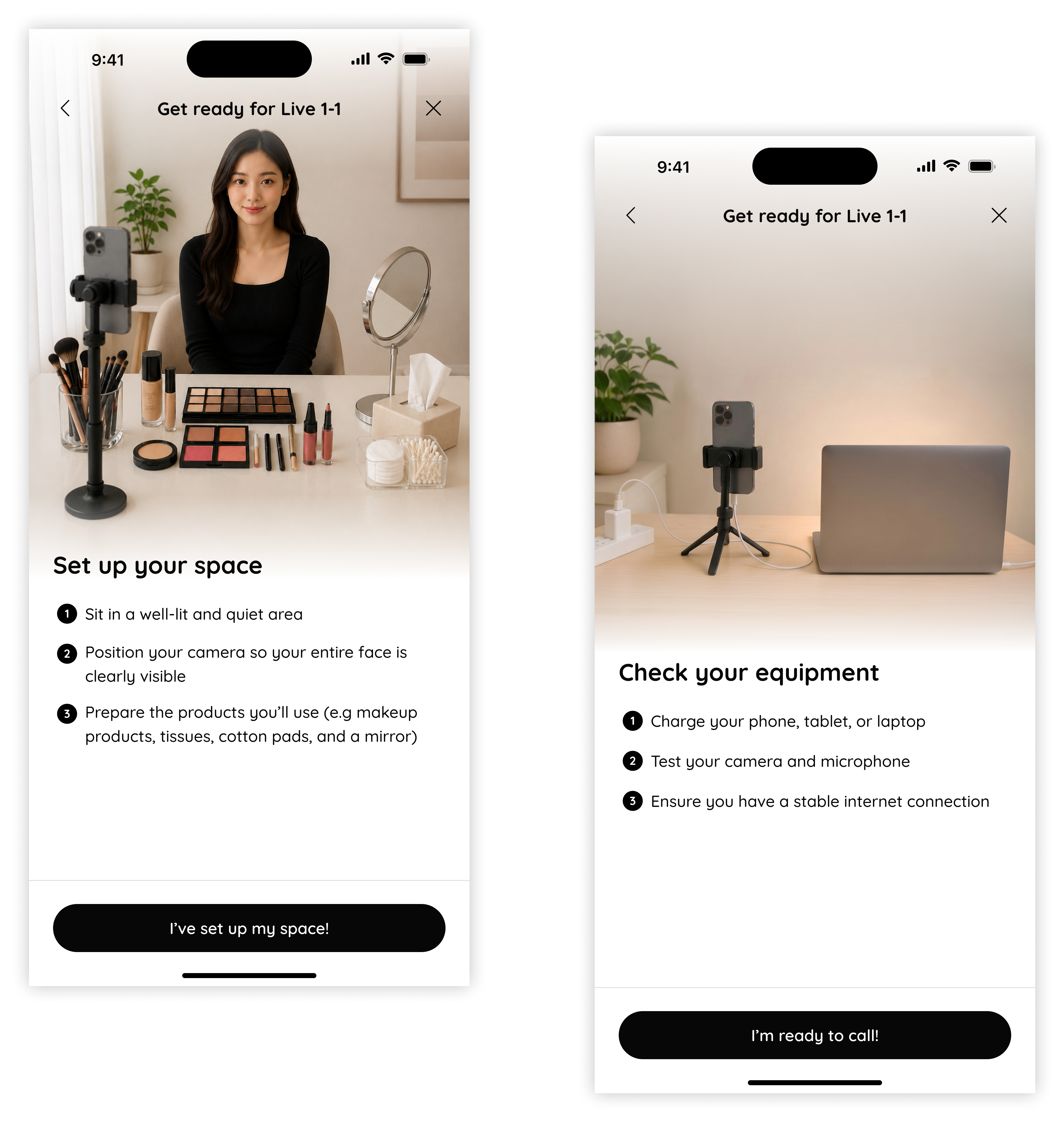 Before and after: preparation reminders