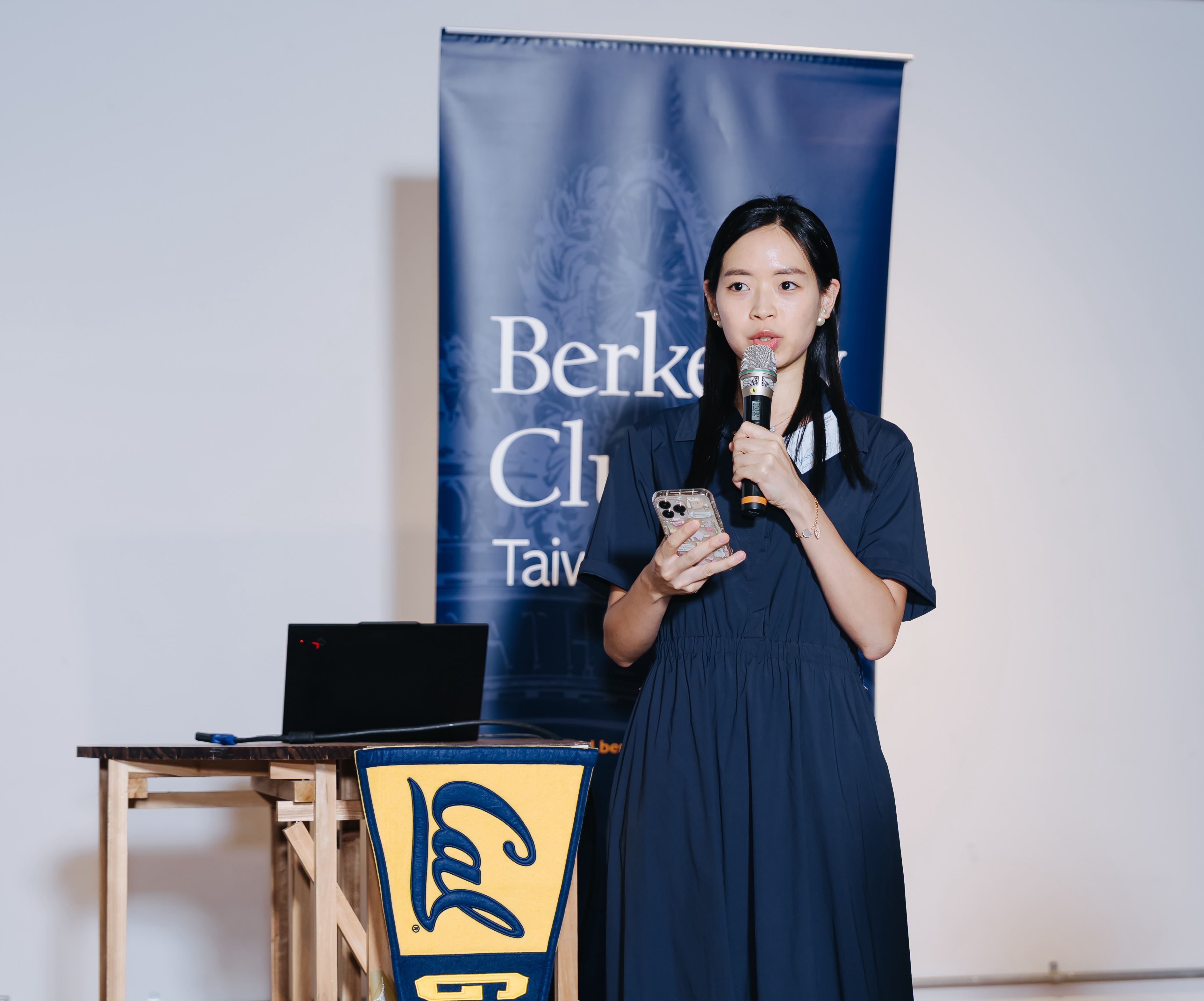 Jessie making a speech at Berkeley Student Sendoff