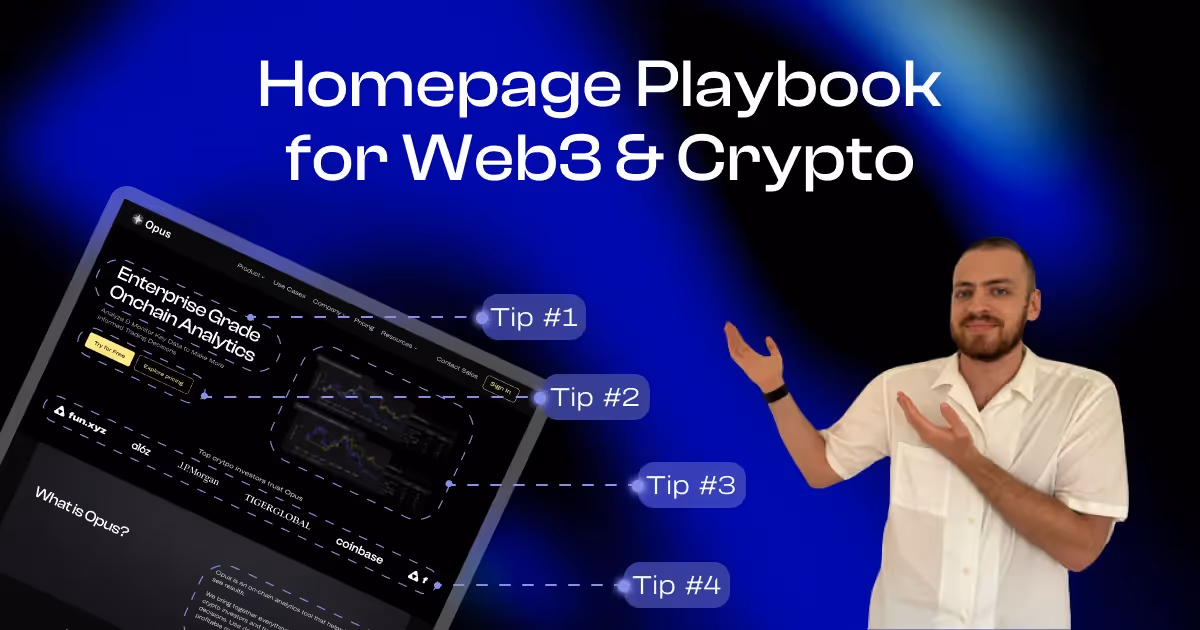 Homepage Playbook for Web3 & Crypto: The Guide to Boost your Homepage Conversions Rates