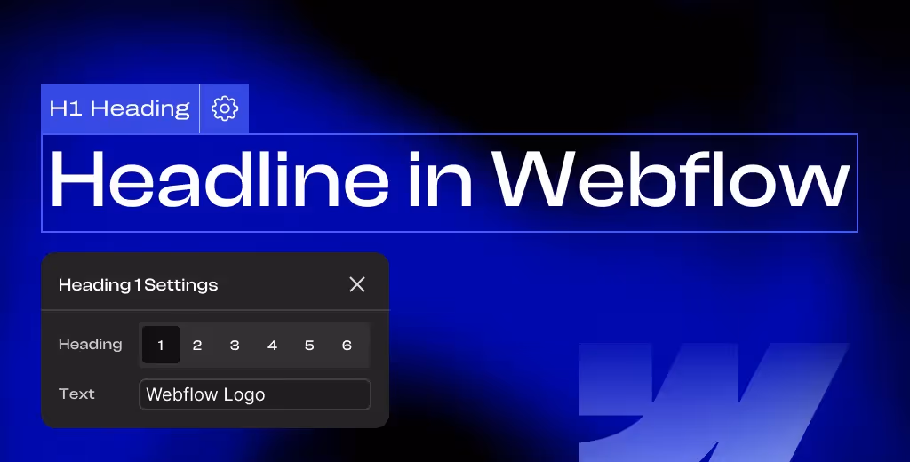 In Webflow, the user may easily edit the Heading tag