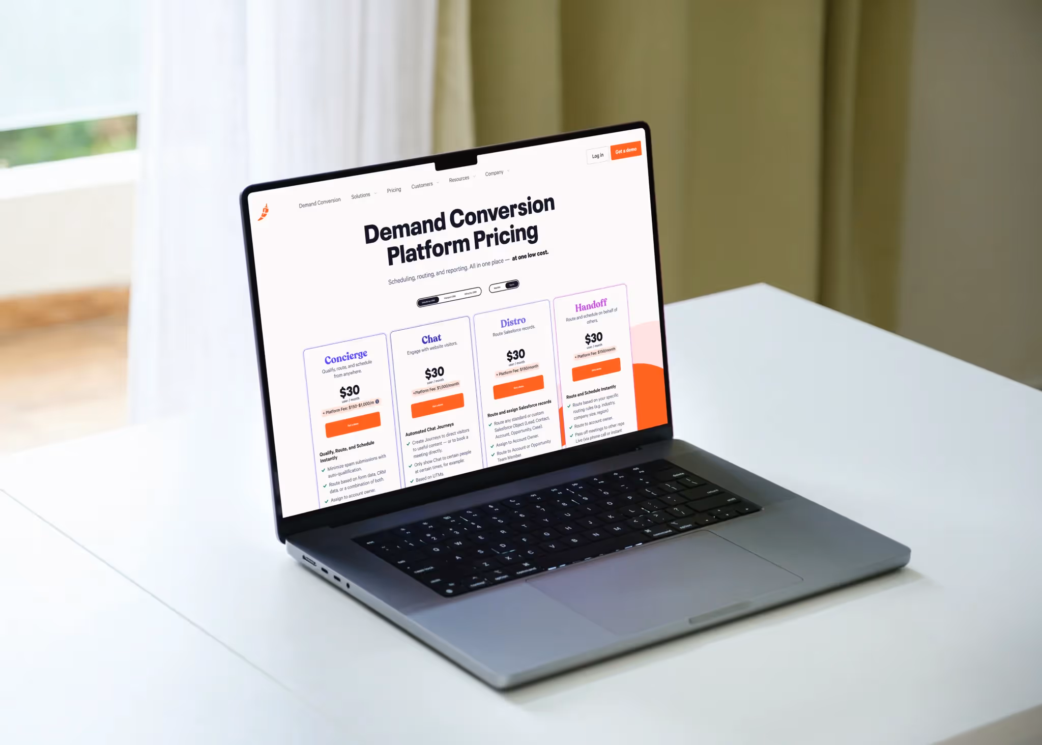 Mockup of Chili Piper's Pricing page
