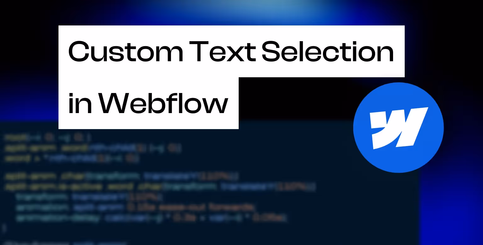 How to Change Text Selection Color in Webflow