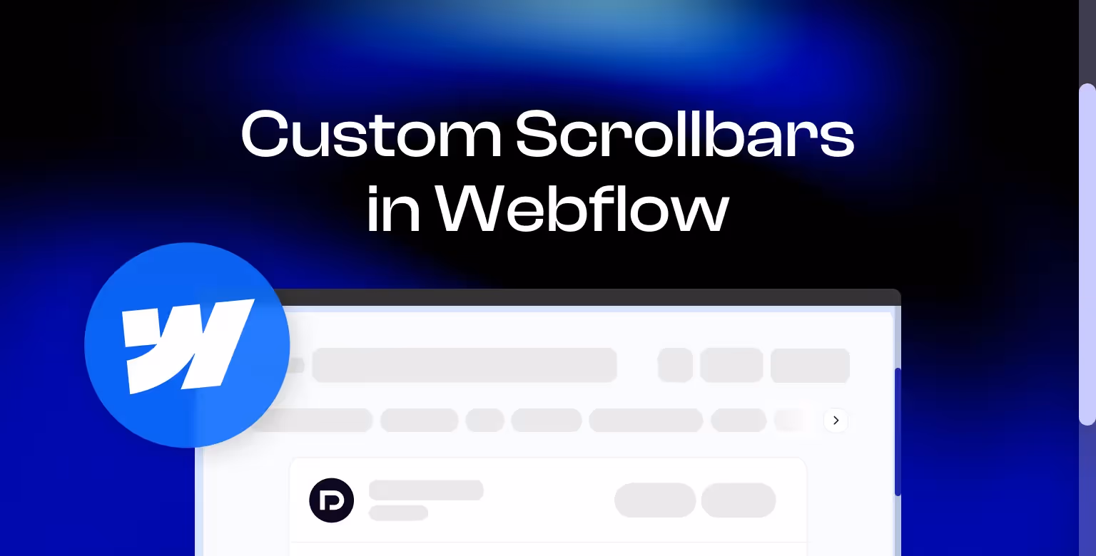How to Add Custom Scrollbars in Webflow