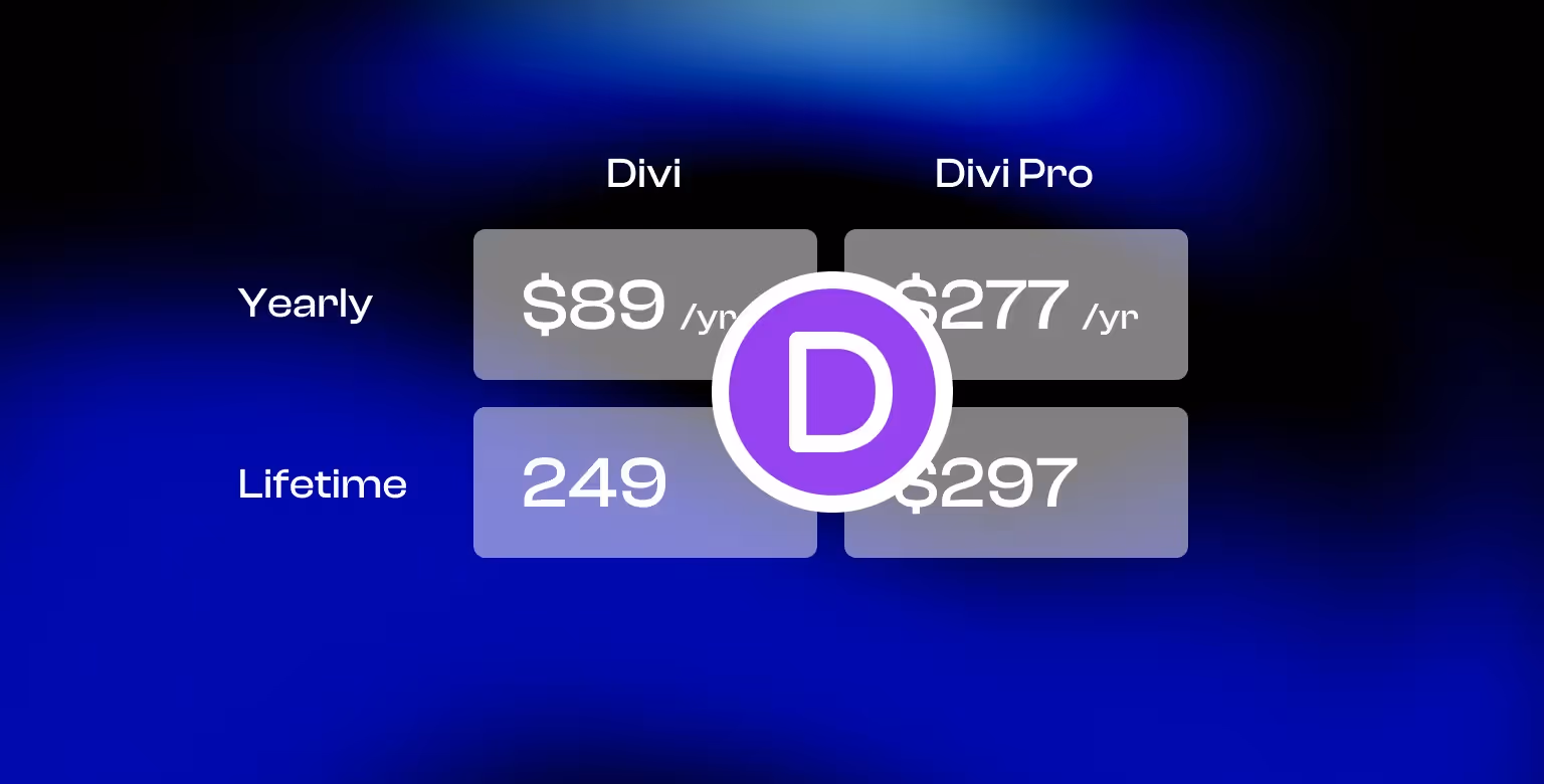 Divi has a couple of pricing options, yet they are cheaper when compared to Webflow