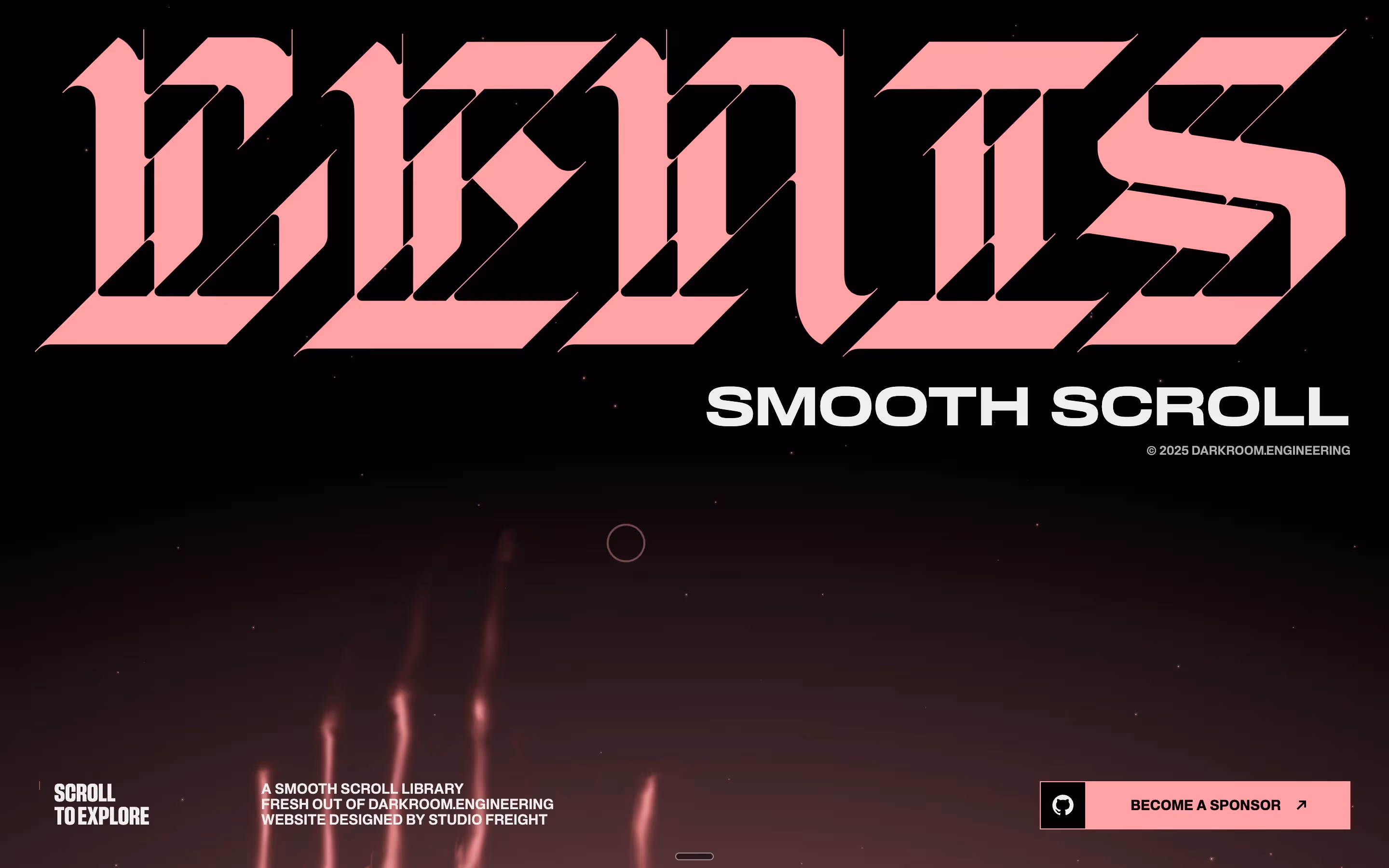 Lenis Website is showcasing lenis smooth scrolling in action