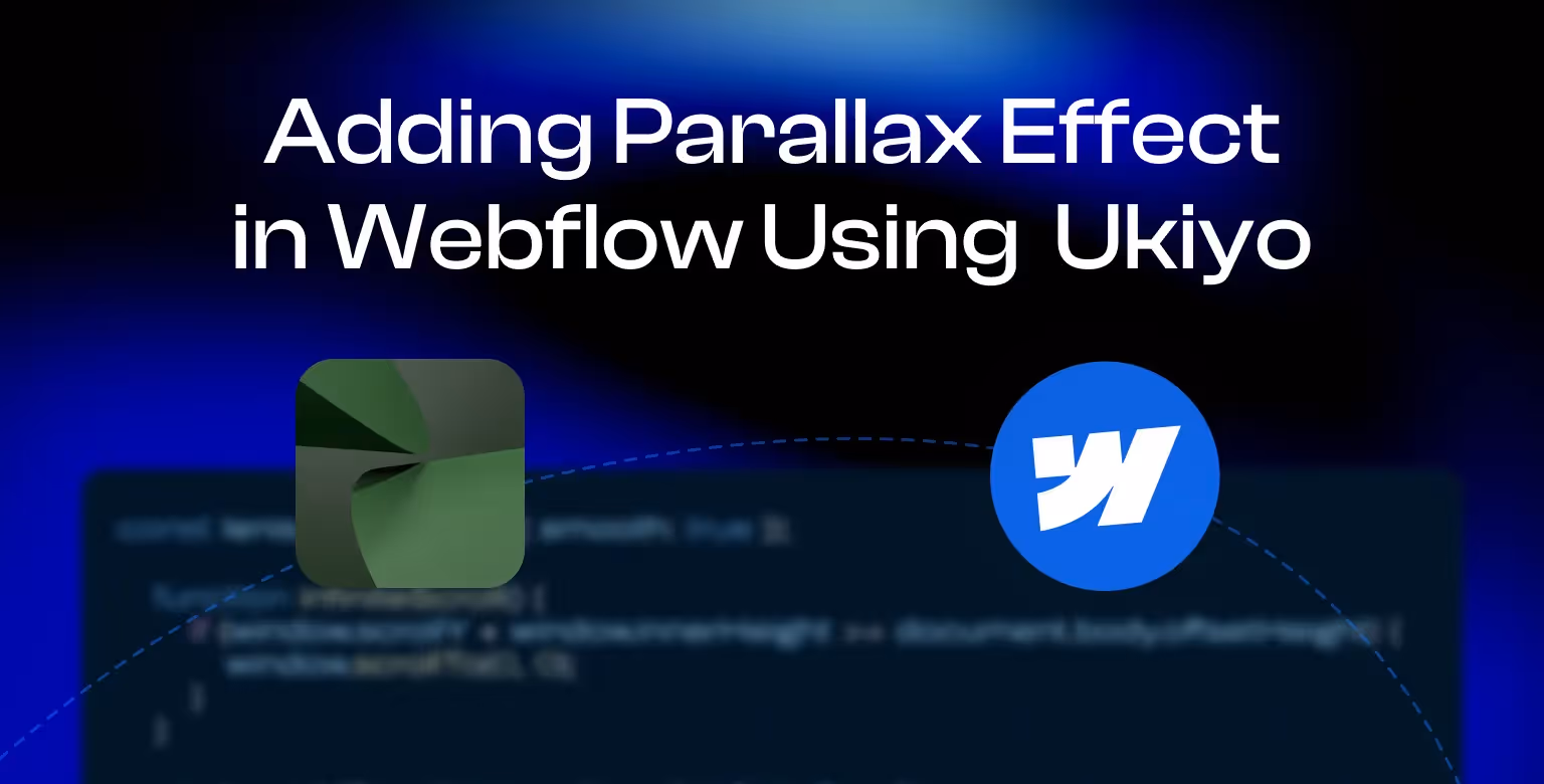 Using Ukiyo.js to Implement Parallax Effect in Webflow