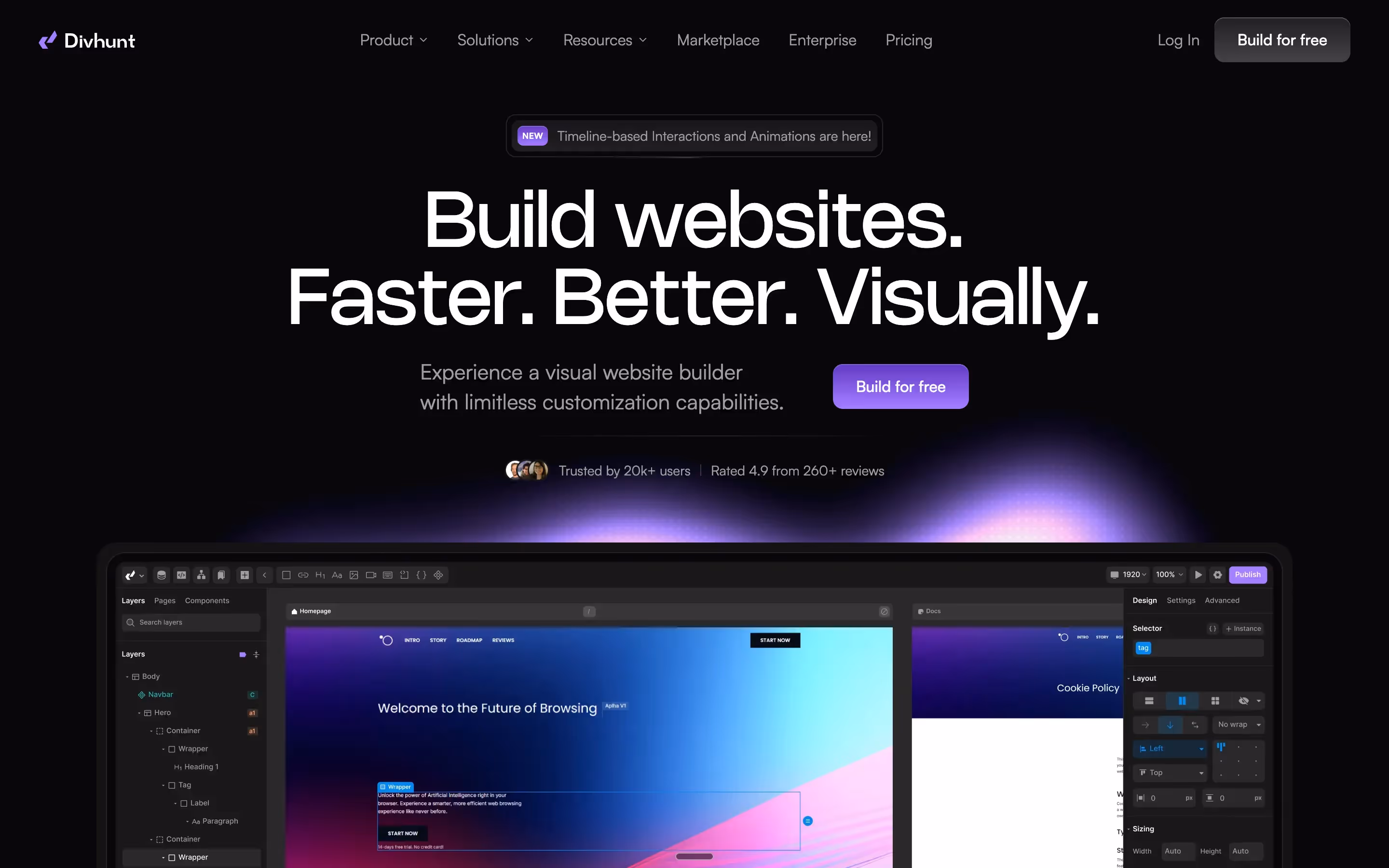Divunt — Squarespace alternative for performance