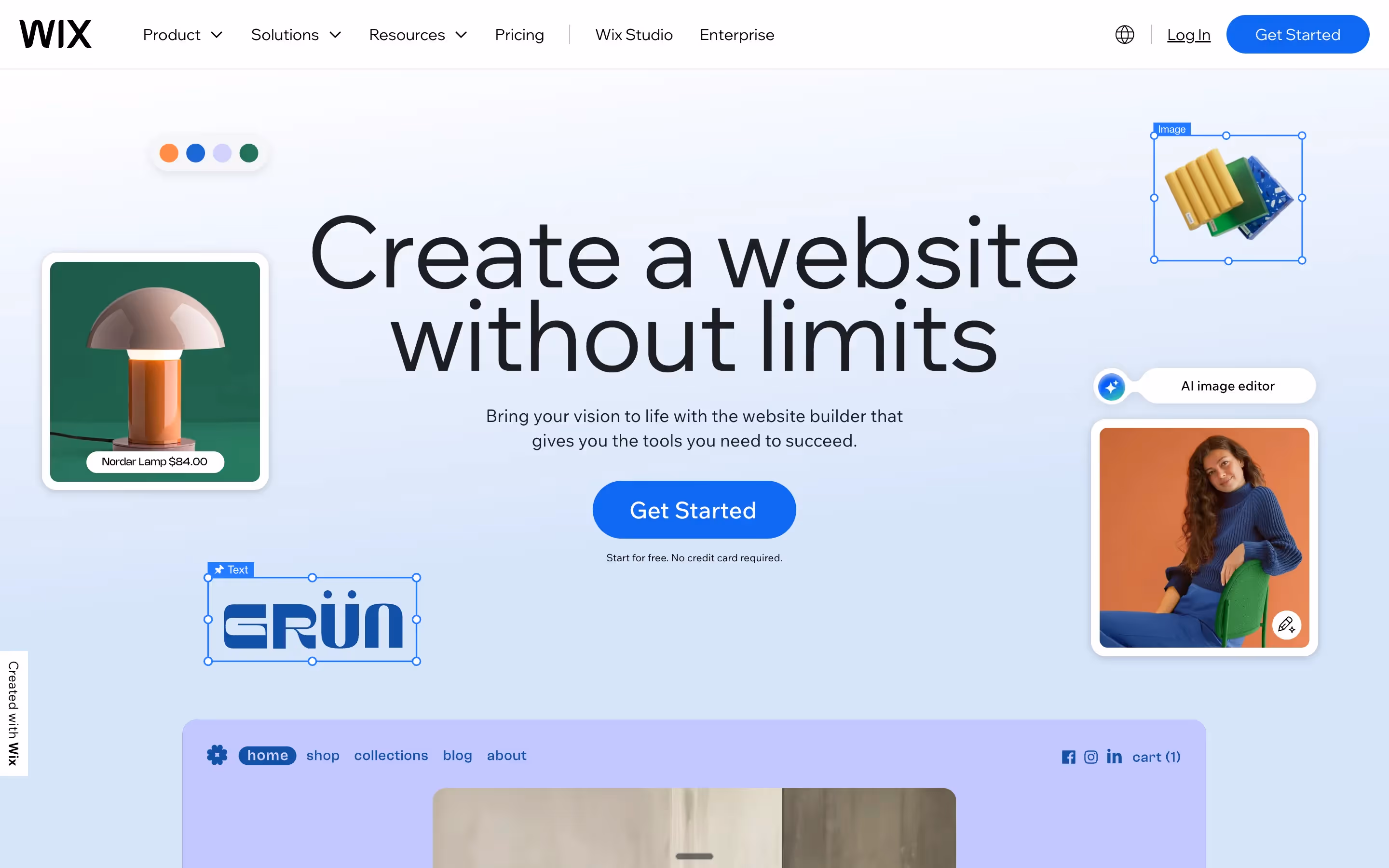 Wix is a Squarespace alternative