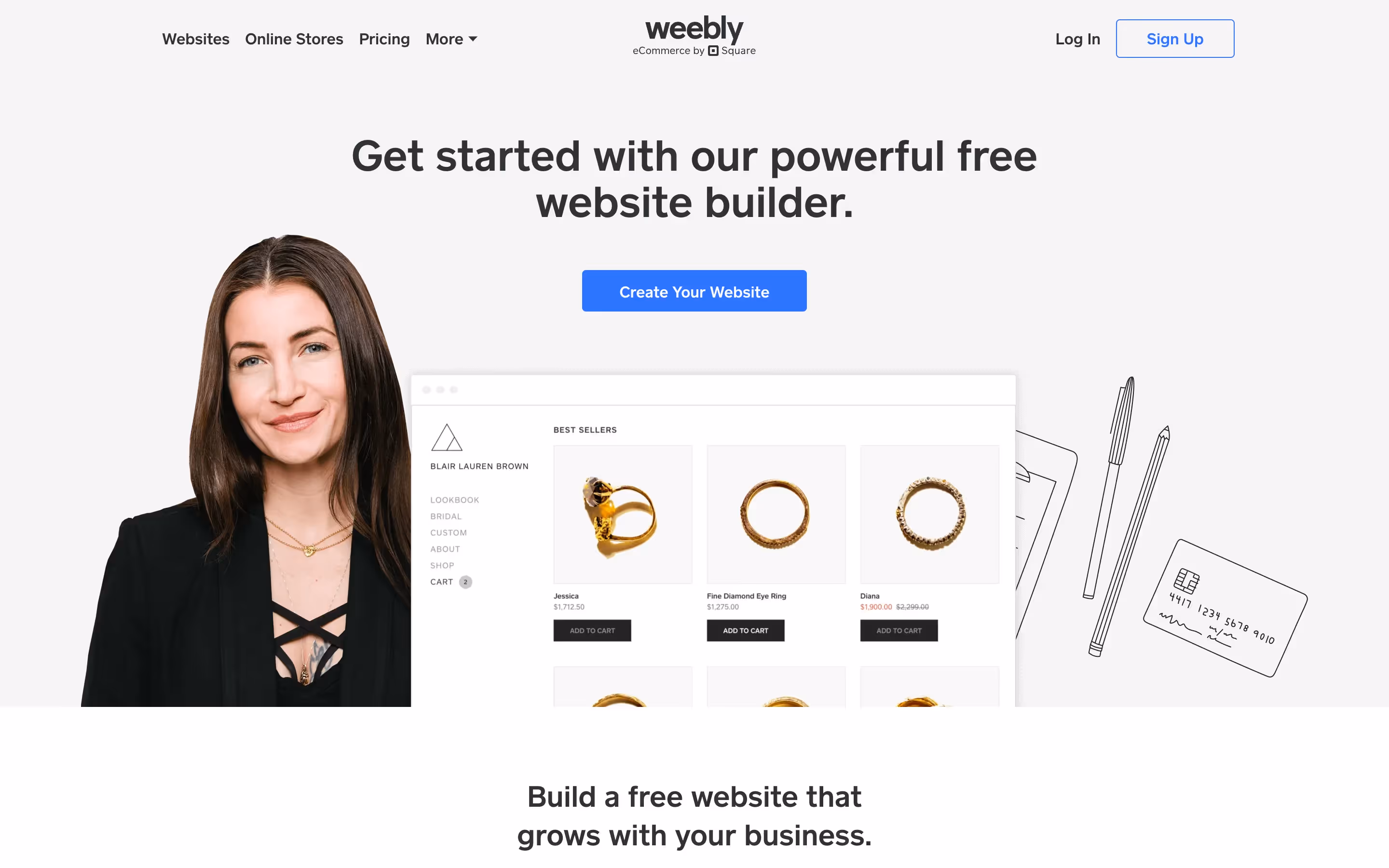 Weebly — Squarespace alternative for simple shops