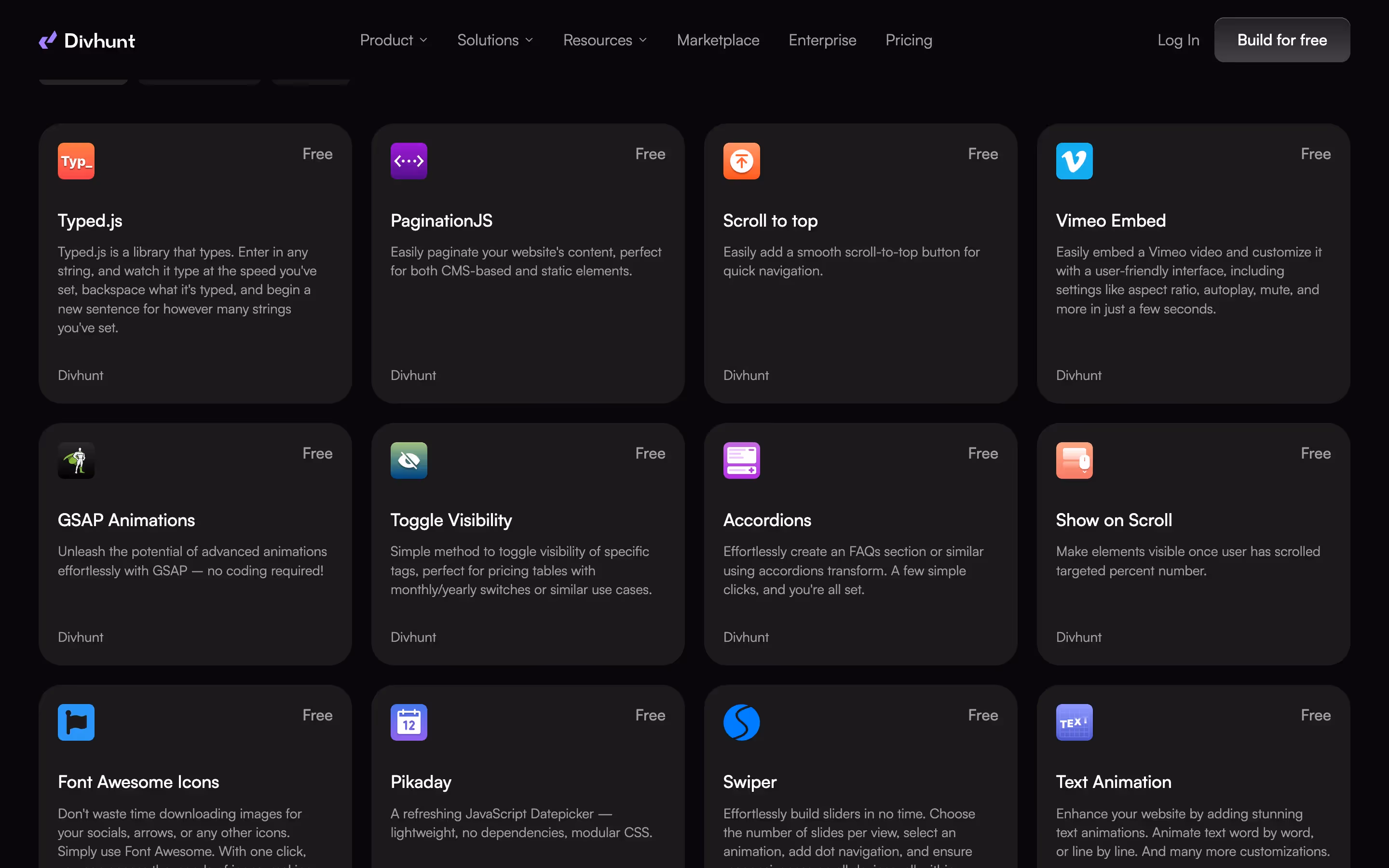 Divhunt vs Webflow — Divhunt's Plugins Ecosystem