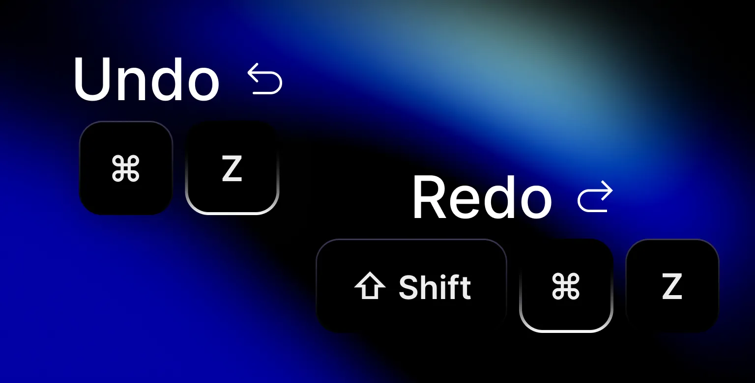 Webflow Shortcuts: Undo, Redo
