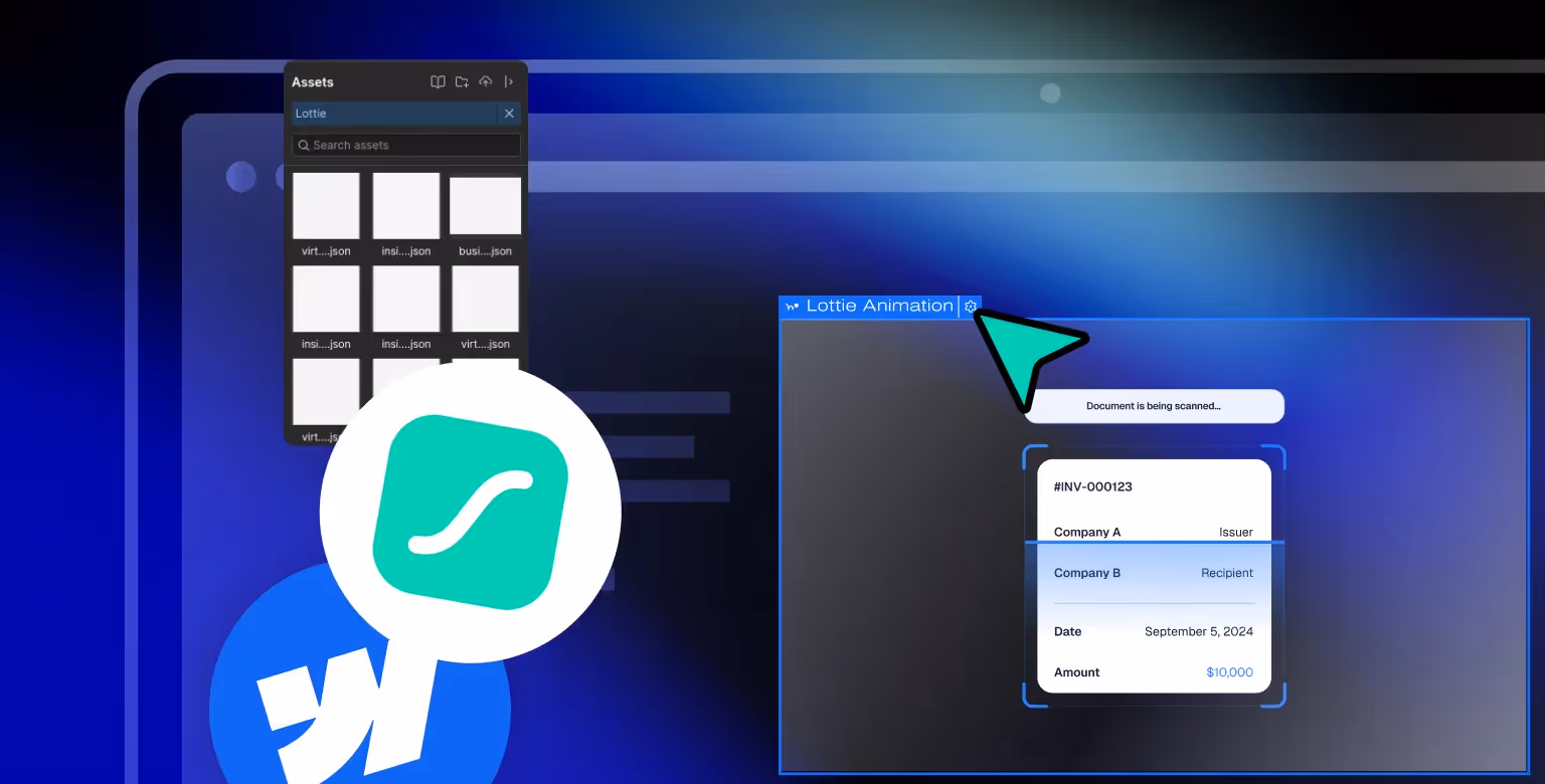 Webflow's Lottie Integration capabilities