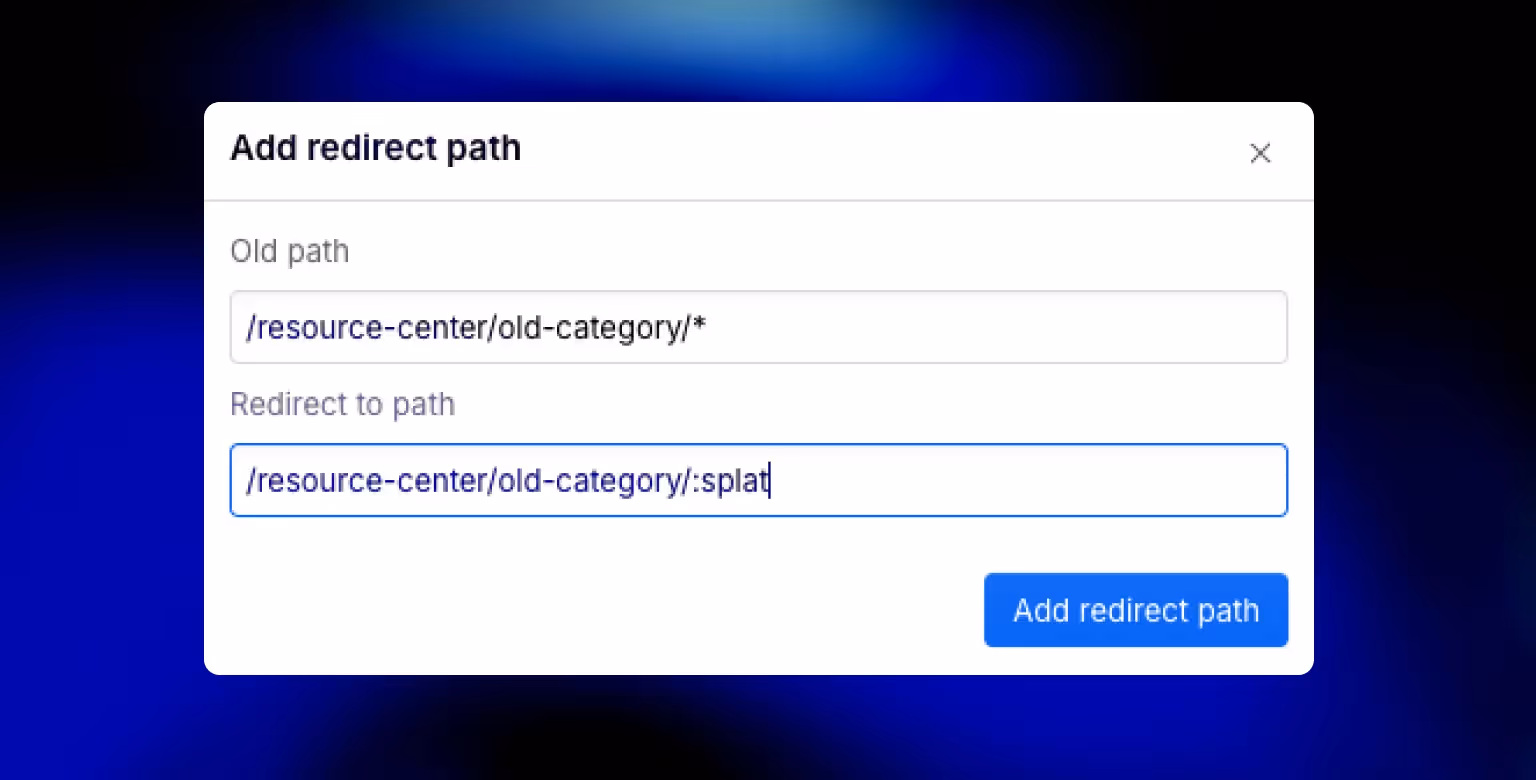301 Redirects in Webflow: Wildcard Redirects