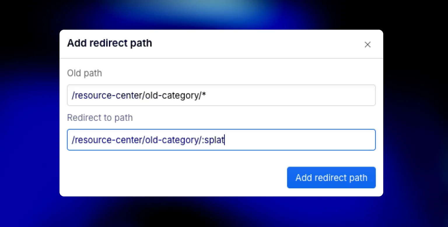 301 Redirects in Webflow: Wildcard Redirects