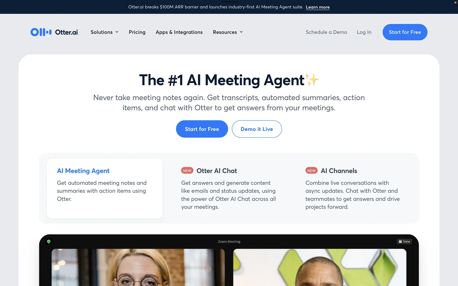 AI Website Example 4: Otter.ai