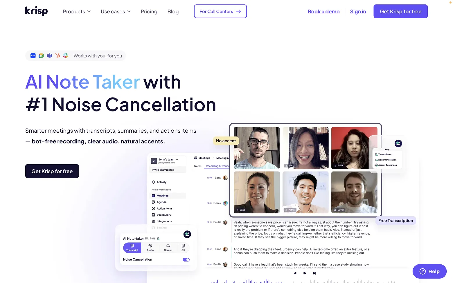 AI Website Example 5: Krisp.ai