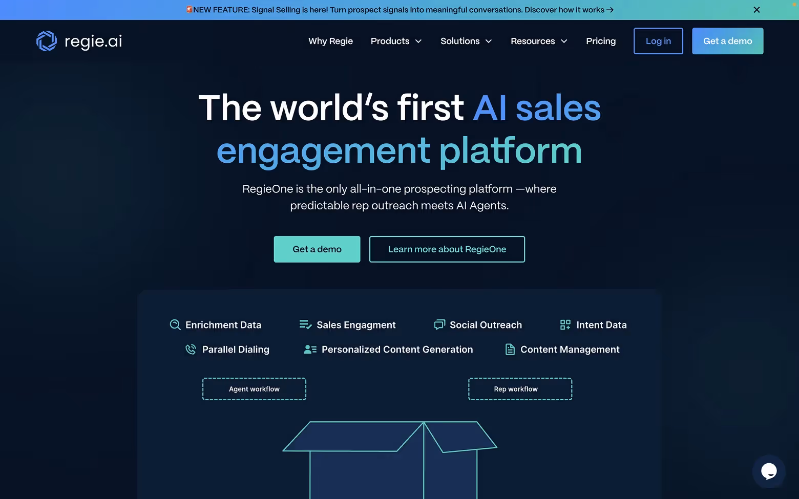 AI Website Example 7: Regie.ai