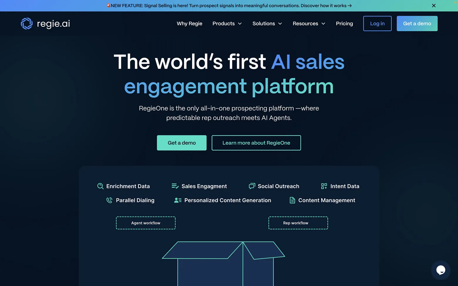 AI Website Example 7: Regie.ai
