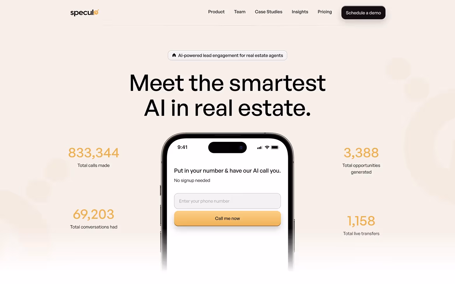 AI Website Example 10: Speculo.ai