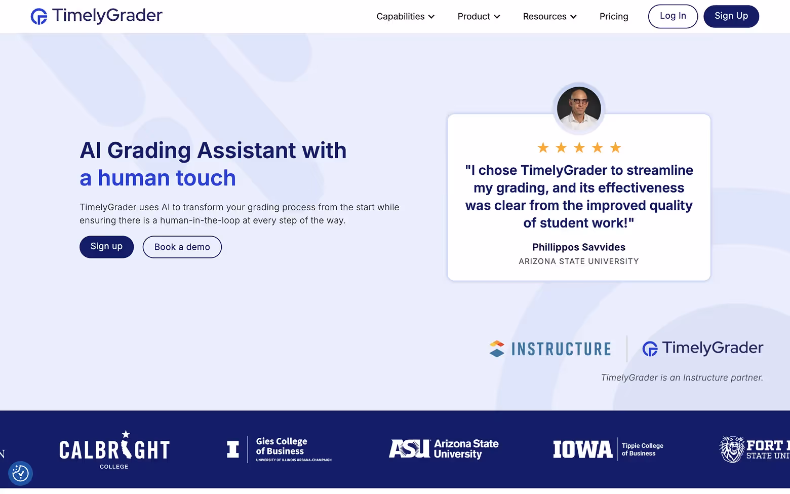 AI Website Example 13: Timelygrader