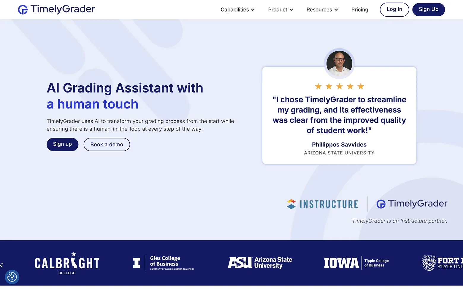 AI Website Example 13: Timelygrader