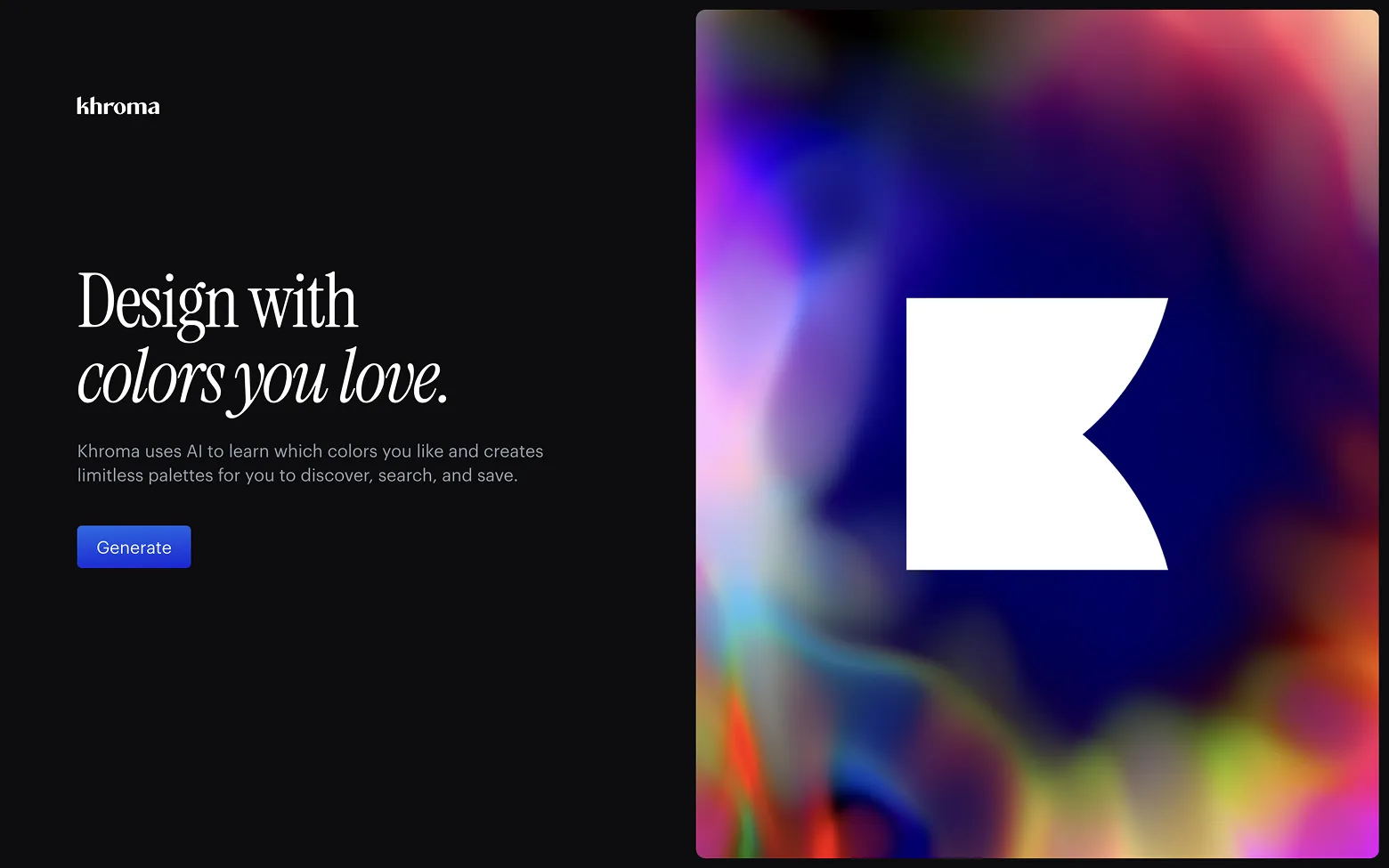 AI Website Example 17: Khroma.co