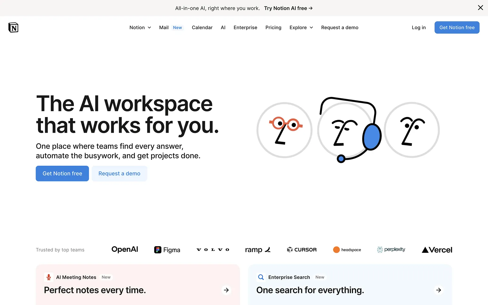 AI Website Example 26: Notion.com