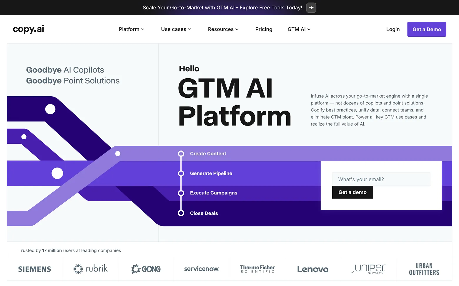AI Website Example 31: Copy.ai