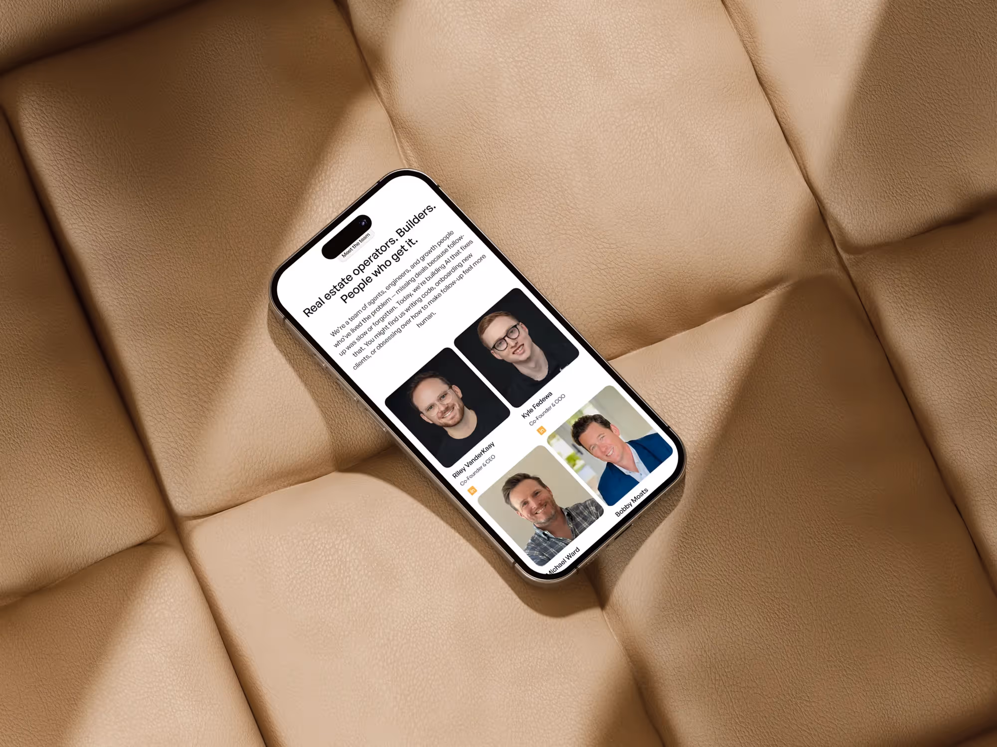Speculo.ai Team members Mobile responsive view