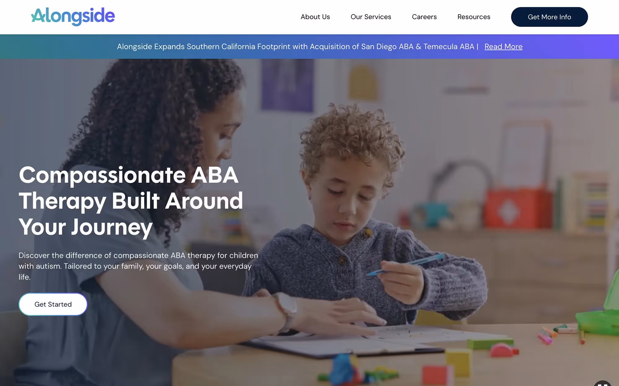 Alongside — Accessibly Developed Homepage