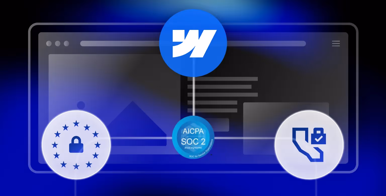 Webflow security features: SOC 2, HTTPS, GDPR, etc.