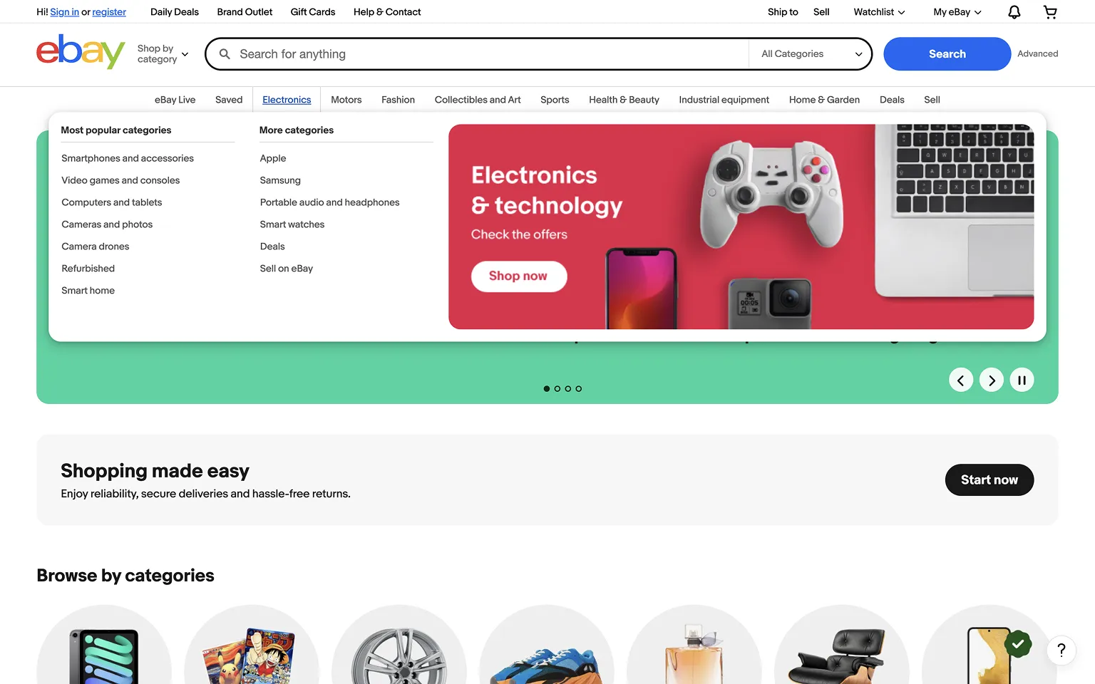 ebay Meganav Menu Example