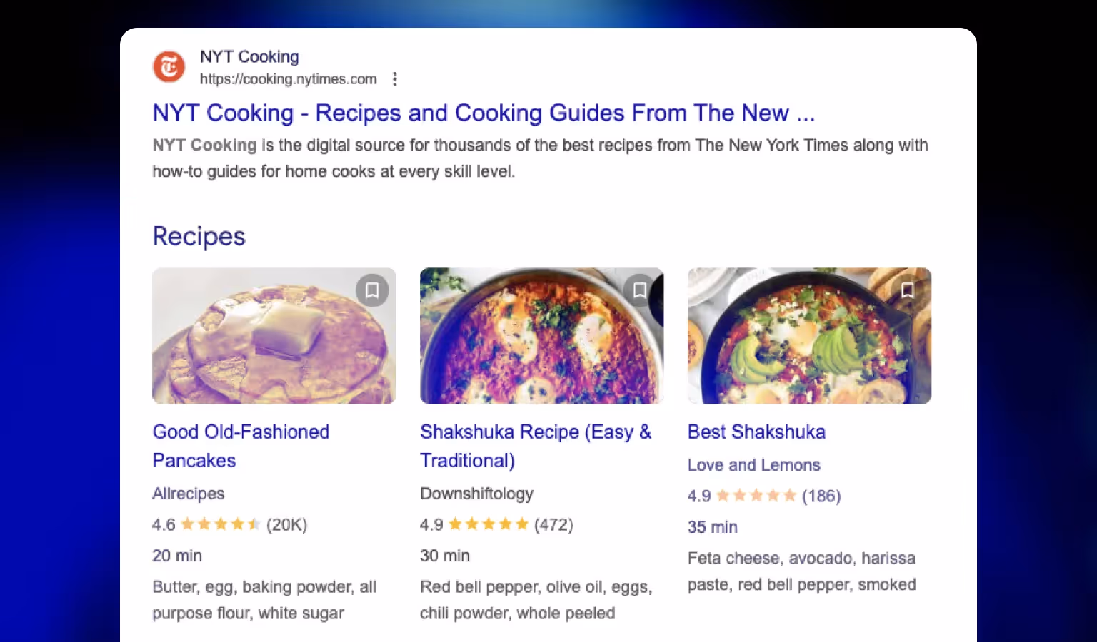 Example of Recipe Schema Markup