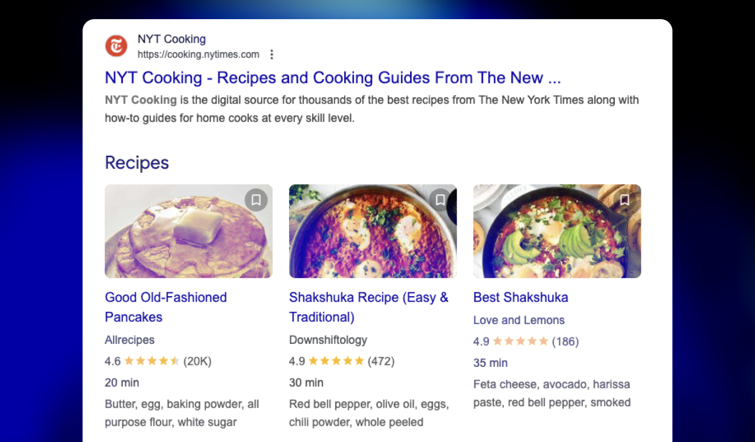Example of Recipe Schema Markup