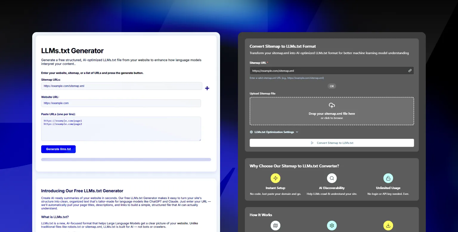 Tools to Generate LLMs.txt for Webflow