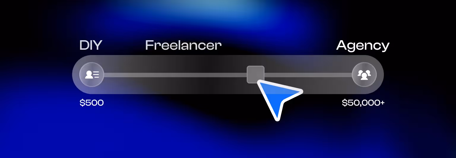 DIY vs Freelancer vs Agency Cost range
