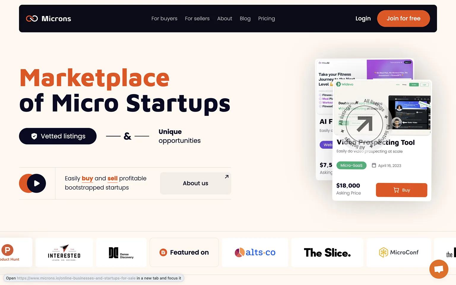 Wized Website Example: Microns