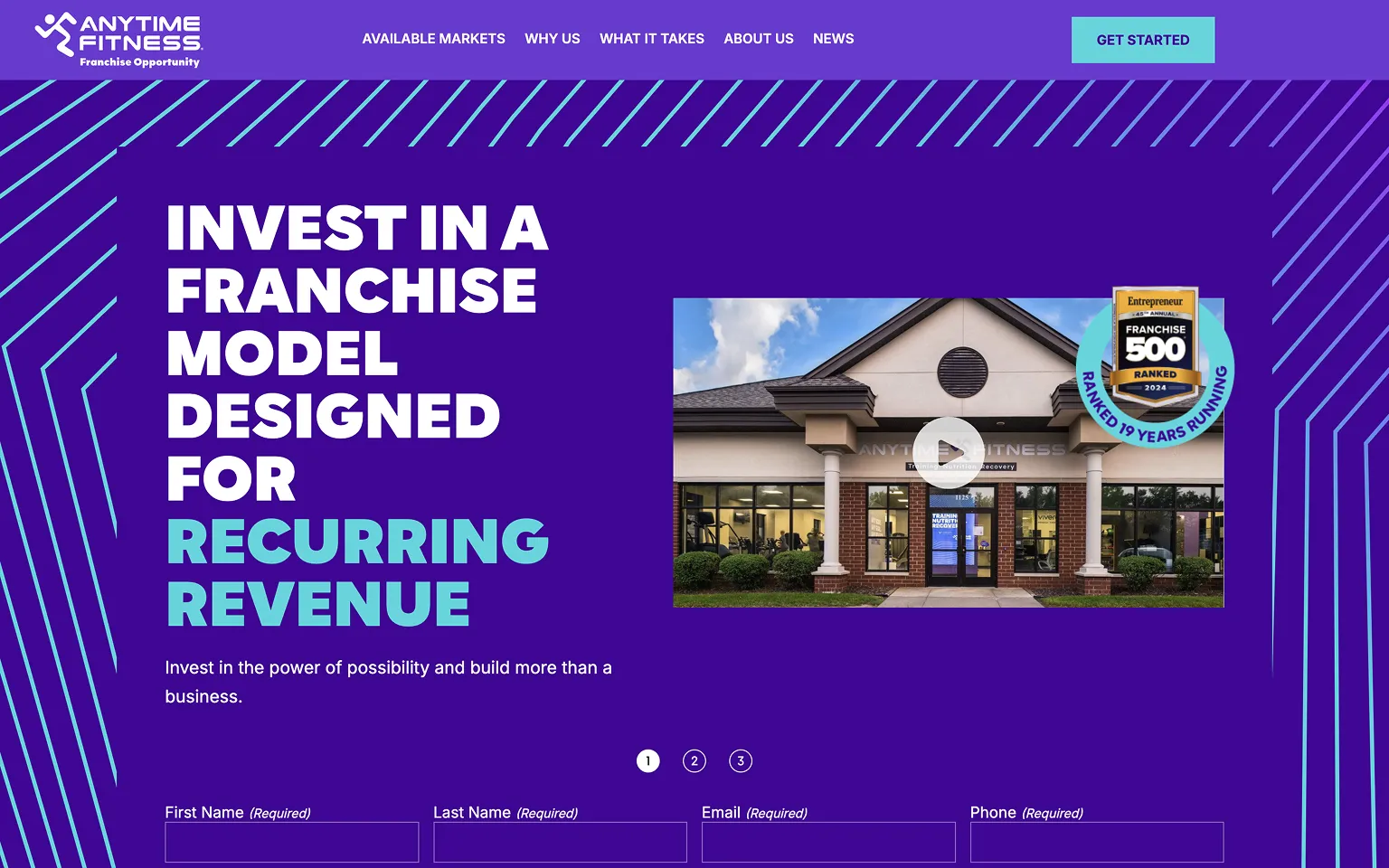 Wized Website Example: Anytime Fitness