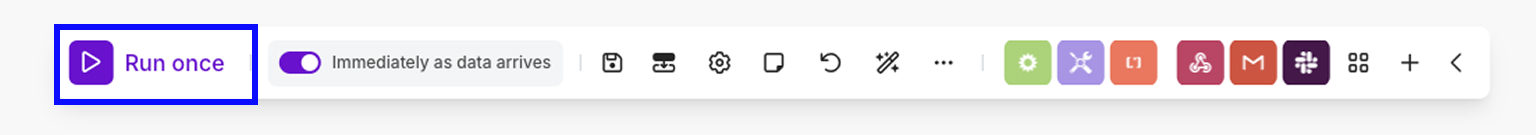 See what data gets pushed to Webflow by running scenario