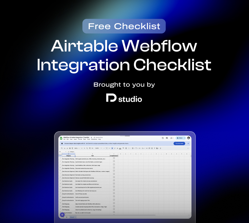 Webflow Airtable Integration Guide