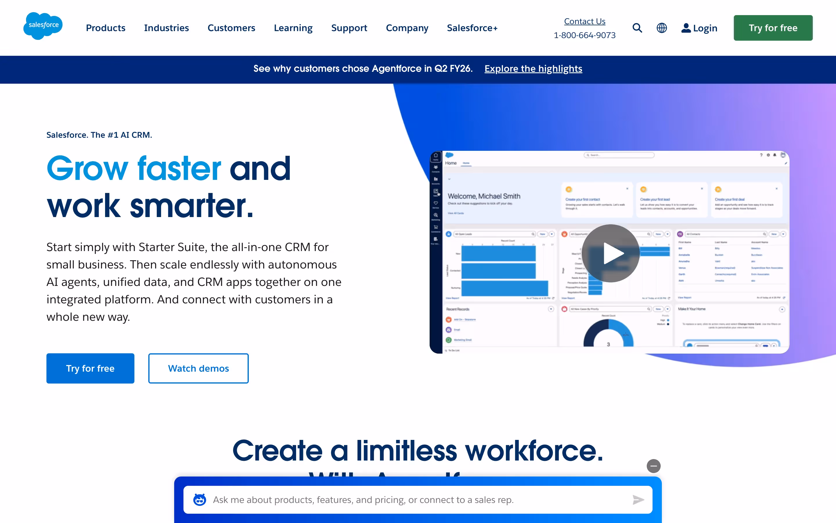 B2B website example #13: Salesforce