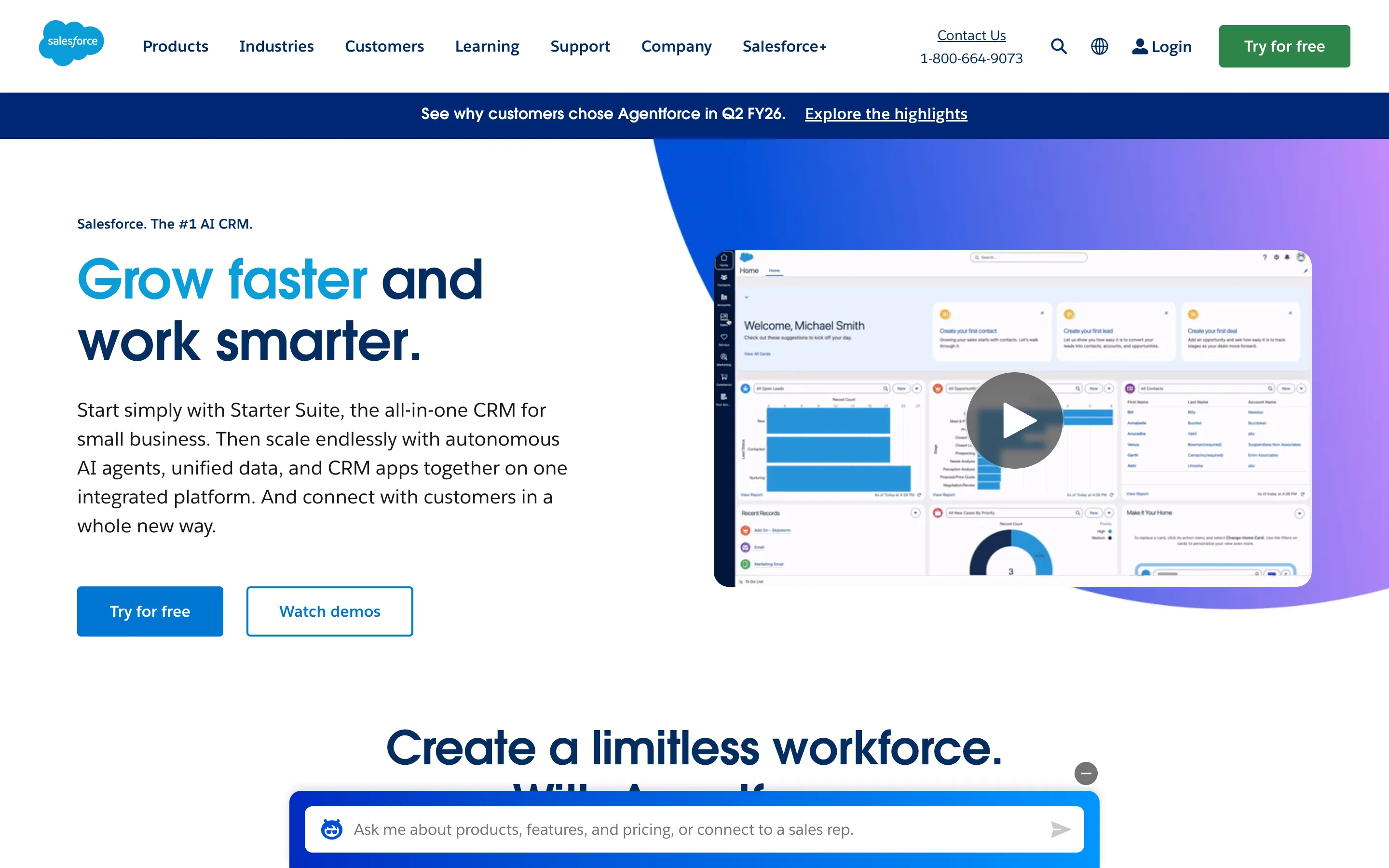 B2B website example #12: Salesforce